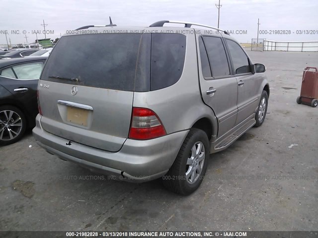 4JGAB57E75A542545 - 2005 MERCEDES-BENZ ML 350 GRAY photo 4