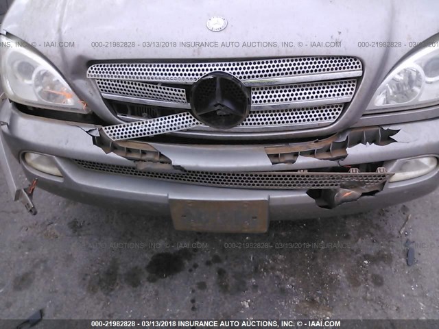 4JGAB57E75A542545 - 2005 MERCEDES-BENZ ML 350 GRAY photo 6