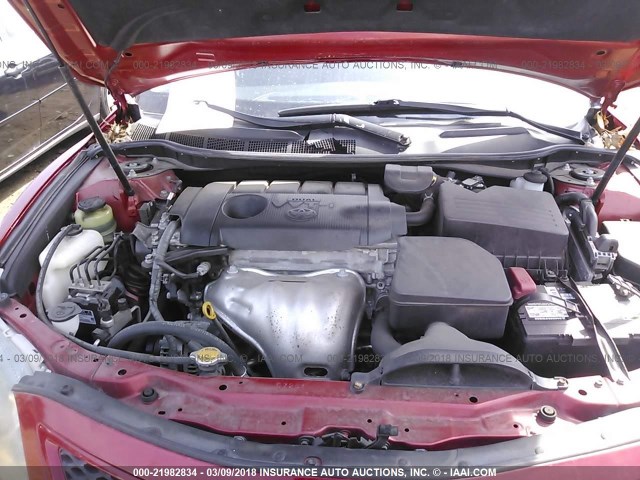 4T1BF3EK5BU650906 - 2011 TOYOTA CAMRY SE/LE/XLE RED photo 10