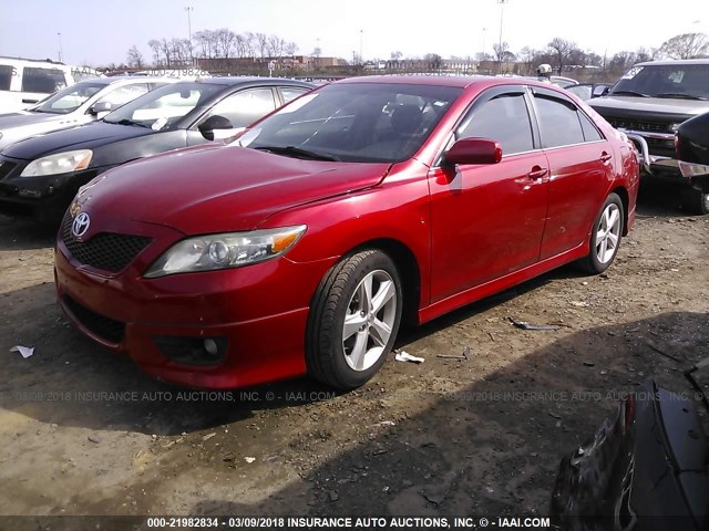 4T1BF3EK5BU650906 - 2011 TOYOTA CAMRY SE/LE/XLE RED photo 2