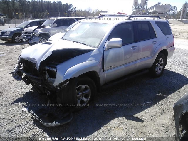 JTEZU14R278086591 - 2007 TOYOTA 4RUNNER SR5/SPORT SILVER photo 2