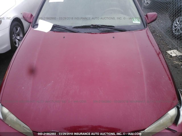 4T1BF22K4WU925072 - 1998 TOYOTA CAMRY CE/LE/XLE BURGUNDY photo 10