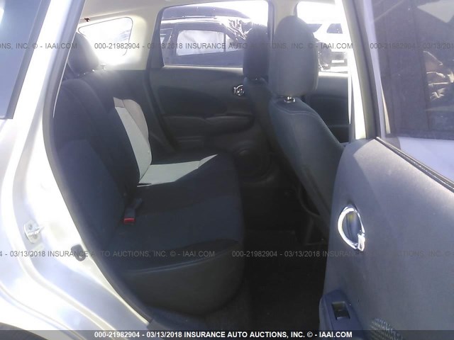 3N1CE2CP7EL380146 - 2014 NISSAN VERSA NOTE S/S PLUS/SV/SL SILVER photo 8