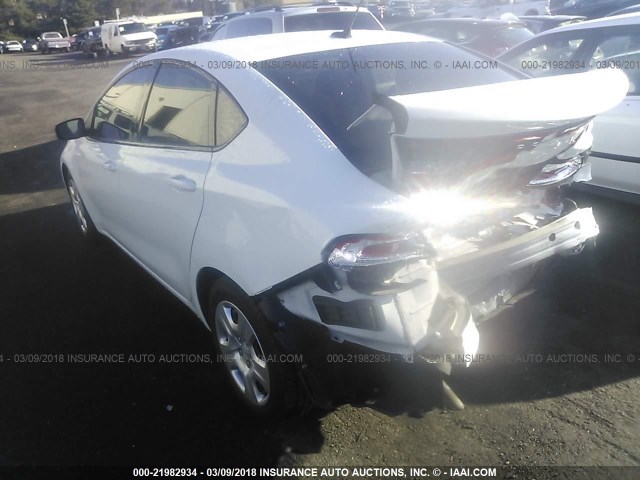 1C3CDFAA8ED768731 - 2014 DODGE DART SE WHITE photo 3