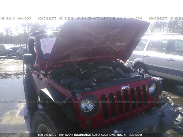 1J4AA2D17AL154800 - 2010 JEEP WRANGLER SPORT RED photo 10