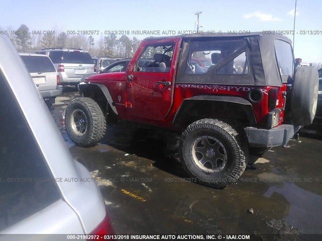 1J4AA2D17AL154800 - 2010 JEEP WRANGLER SPORT RED photo 3