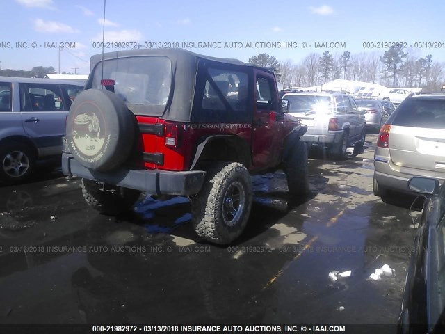 1J4AA2D17AL154800 - 2010 JEEP WRANGLER SPORT 红色 照片 4