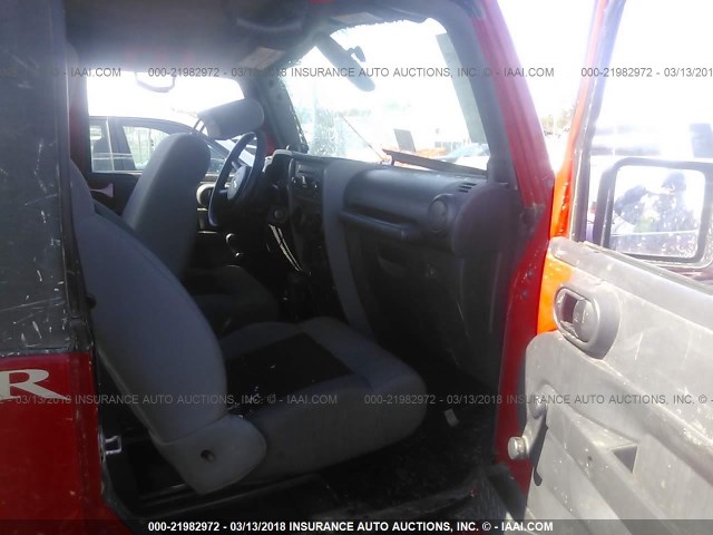 1J4AA2D17AL154800 - 2010 JEEP WRANGLER SPORT RED photo 5