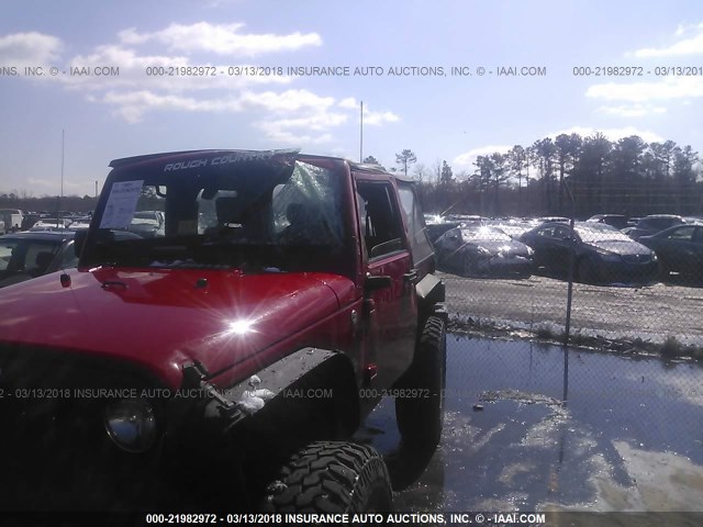 1J4AA2D17AL154800 - 2010 JEEP WRANGLER SPORT RED photo 6