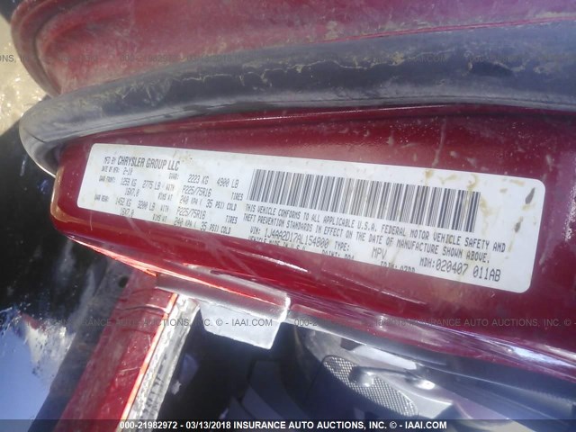 1J4AA2D17AL154800 - 2010 JEEP WRANGLER SPORT 红色 照片 9