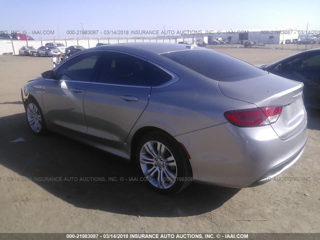 1C3CCCAB4FN526816 - 2015 CHRYSLER 200 LIMITED GRAY photo 3