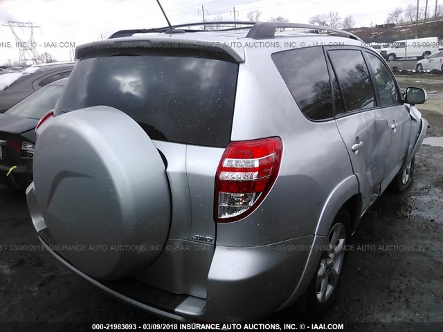 2T3DK4DV8BW049759 - 2011 TOYOTA RAV4 LIMITED SILVER photo 4