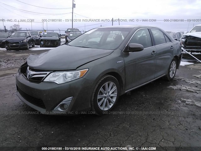 4T1BD1FK9CU004424 - 2012 TOYOTA CAMRY HYBRID/LE/XLE 绿色 照片 2