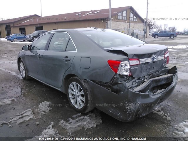 4T1BD1FK9CU004424 - 2012 TOYOTA CAMRY HYBRID/LE/XLE 绿色 照片 3