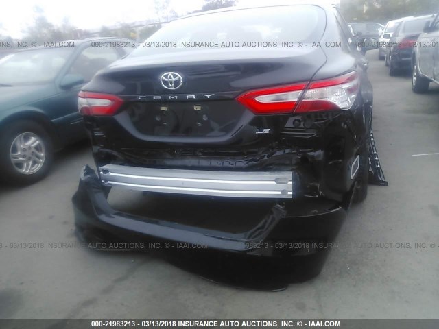 JTNB11HK9J3037058 - 2018 TOYOTA CAMRY L/LE/XLE/SE/XSE BLACK photo 6