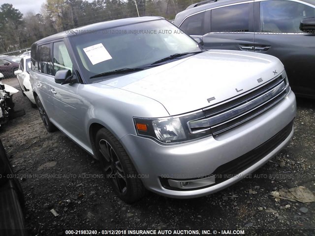 2FMGK5C89EBD03075 - 2014 FORD FLEX SEL SILVER photo 1