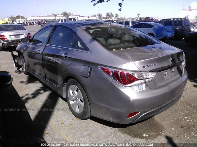 KMHEC4A49CA028704 - 2012 HYUNDAI SONATA HYBRID SILVER photo 3