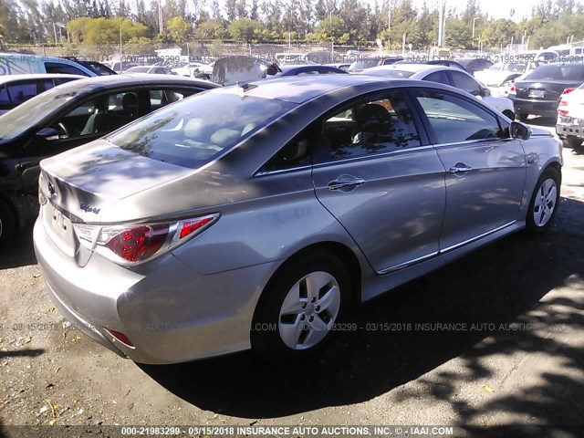 KMHEC4A49CA028704 - 2012 HYUNDAI SONATA HYBRID SILVER photo 4