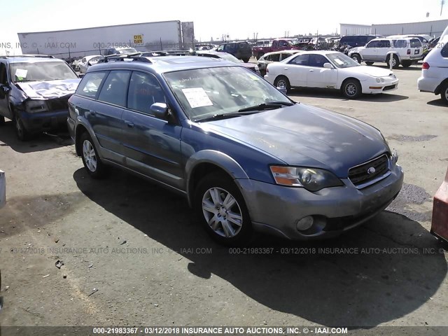 4S4BP62C457348327 - 2005 SUBARU LEGACY OUTBACK 2.5I LIMITED BLUE photo 1