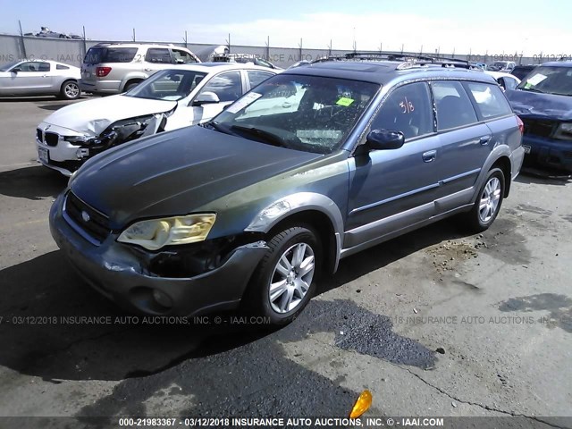 4S4BP62C457348327 - 2005 SUBARU LEGACY OUTBACK 2.5I LIMITED BLUE photo 2