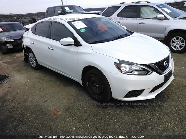 3N1AB7AP4HY227151 - 2017 NISSAN SENTRA S/SV/SR/SL WHITE photo 1