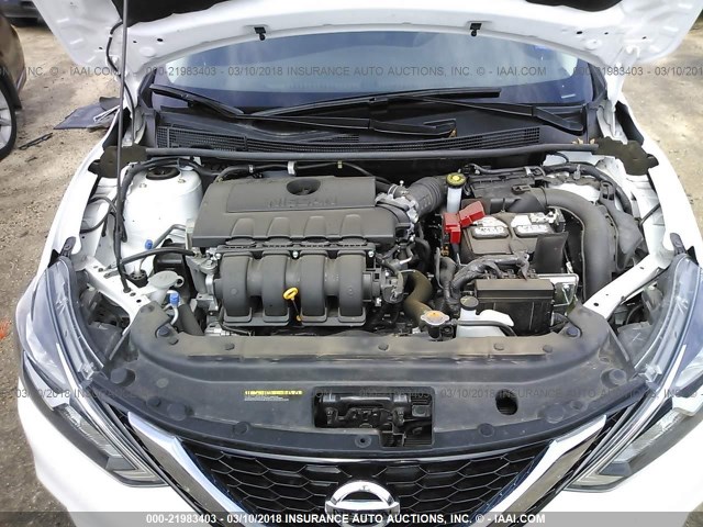 3N1AB7AP4HY227151 - 2017 NISSAN SENTRA S/SV/SR/SL WHITE photo 10