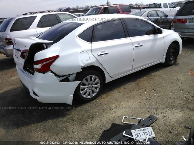 3N1AB7AP4HY227151 - 2017 NISSAN SENTRA S/SV/SR/SL WHITE photo 4