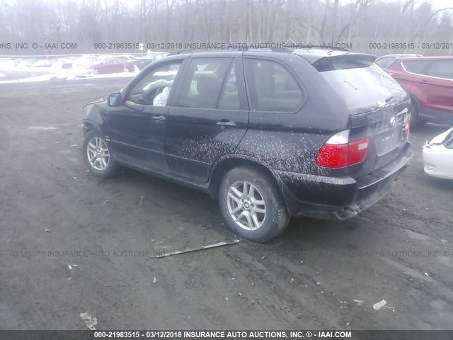 5UXFA13516LY26169 - 2006 BMW X5 BLACK photo 3