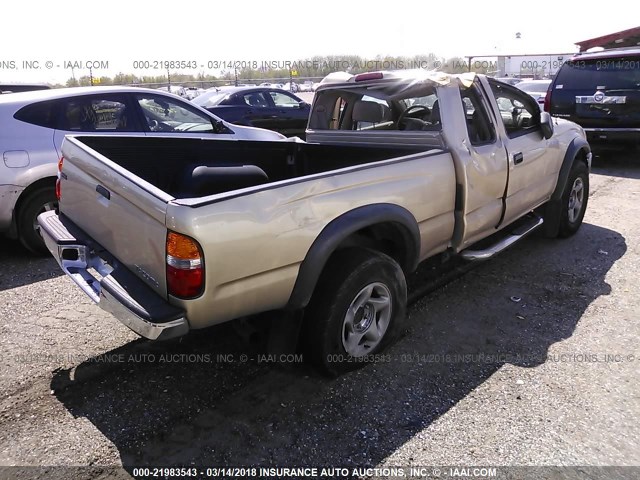 5TESM92N23Z216107 - 2003 TOYOTA TACOMA XTRACAB PRERUNNER ოქროსფერი ფოტო 4