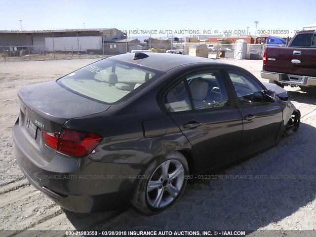 WBA3B1C55EK132023 - 2014 BMW 320 I Dark Brown photo 4