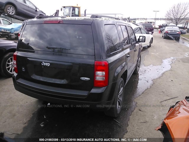 1C4NJPFA6ED731740 - 2014 JEEP PATRIOT LATITUDE BLACK photo 4