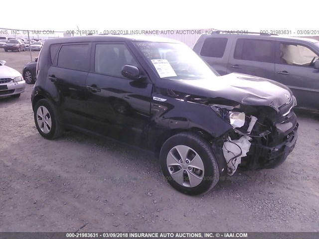 KNDJN2A29F7167913 - 2015 KIA SOUL BLACK photo 1