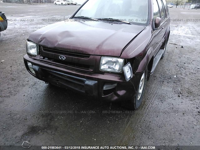 JNRAR05Y6WW024737 - 1998 INFINITI QX4 BURGUNDY photo 6