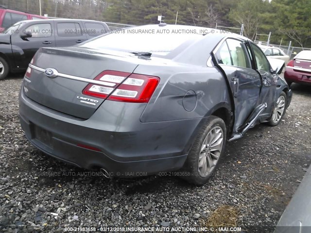 1FAHP2F85FG165037 - 2015 FORD TAURUS LIMITED GRAY photo 4