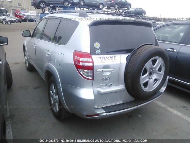 2T3DF4DV4BW172463 - 2011 TOYOTA RAV4 LIMITED Gümüş foto 3