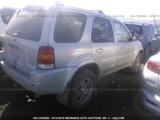 1FMCU94164KA53963 - 2004 FORD ESCAPE LIMITED SILVER photo 4