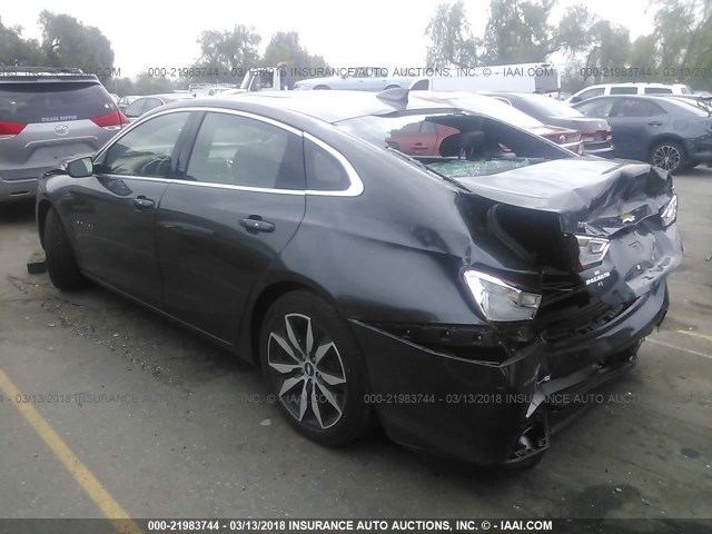 1G1ZE5ST2GF286107 - 2016 CHEVROLET MALIBU LT GRAY photo 3