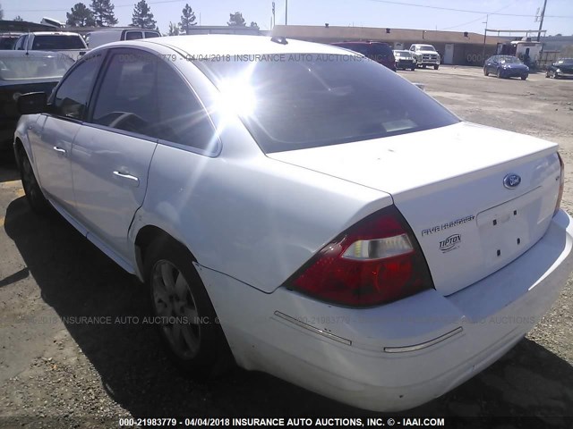 1FAHP24147G123806 - 2007 FORD FIVE HUNDRED SEL WHITE photo 3