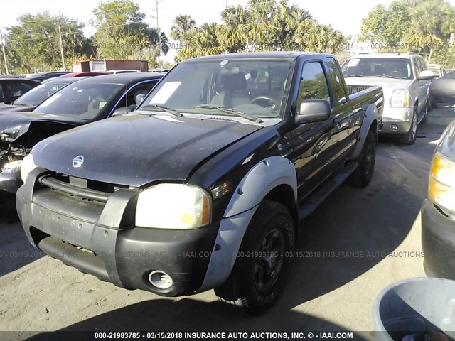 1N6ED26Y92C307197 - 2002 NISSAN FRONTIER KING CAB XE/KING CAB SE BLACK photo 2