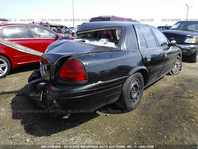 2FAFP71W73X178842 - 2003 FORD CROWN VICTORIA POLICE INTERCEPTOR BLACK photo 4