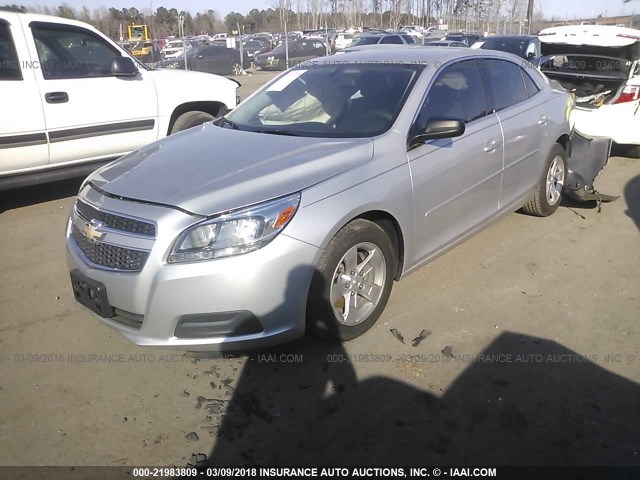 1G11B5SA2DF220043 - 2013 CHEVROLET MALIBU LS SILVER photo 2