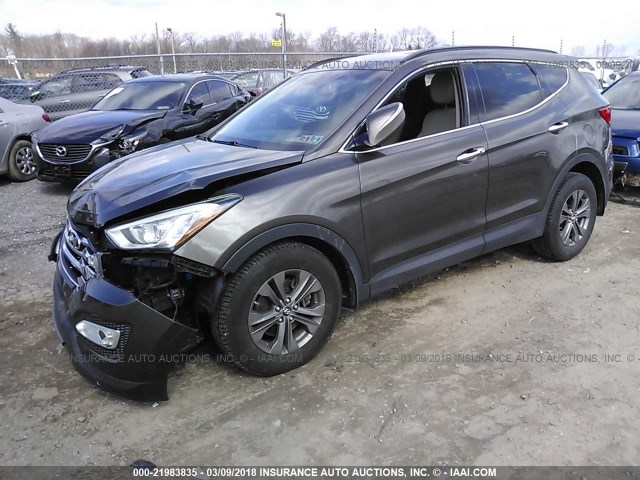 5XYZUDLB4DG056684 - 2013 HYUNDAI SANTA FE SPORT  GRAY photo 2