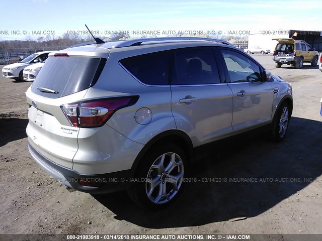 1FMCU9J92JUA51735 - 2018 FORD ESCAPE TITANIUM BEIGE photo 4