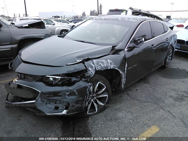 1G1ZD5ST4JF161894 - 2018 CHEVROLET MALIBU LT GRAY photo 2