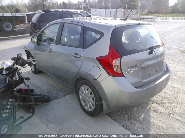 3N1CE2CP2FL436060 - 2015 NISSAN VERSA NOTE S/S PLUS/SV/SL/SR GRAY photo 3