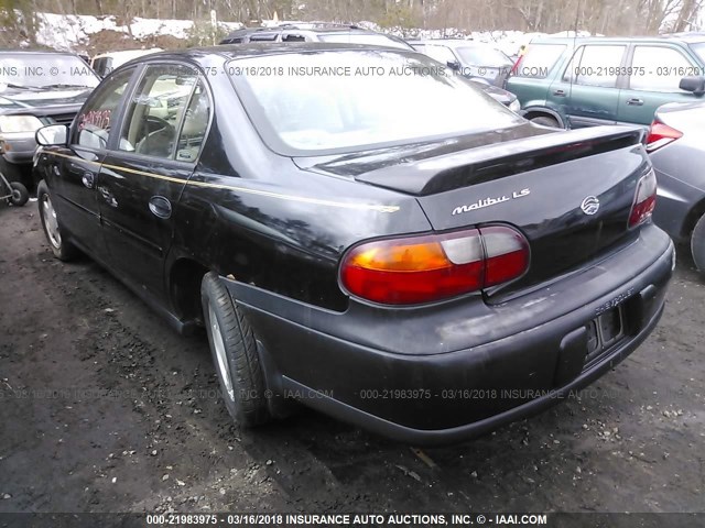 1G1NE52J1Y6207654 - 2000 CHEVROLET MALIBU LS შავი ფოტო 3