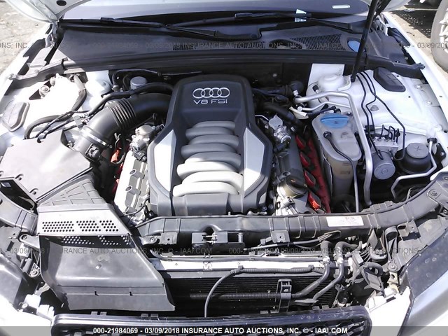 WAUVVAFR0BA034341 - 2011 AUDI S5 PRESTIGE 白色 照片 10