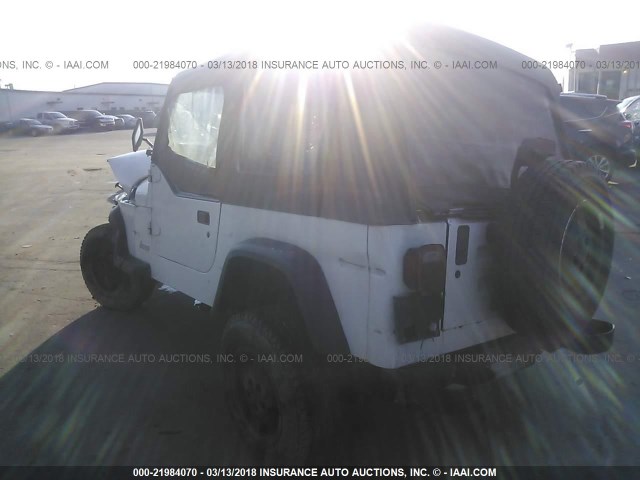 1J4FY19P5SP289731 - 1995 JEEP WRANGLER / YJ S/RIO GRANDE WHITE photo 3