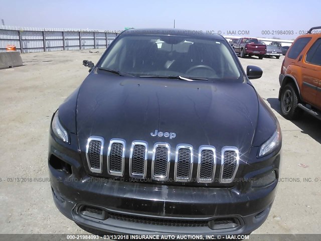 1C4PJLAB8EW123420 - 2014 JEEP CHEROKEE SPORT BLACK photo 6