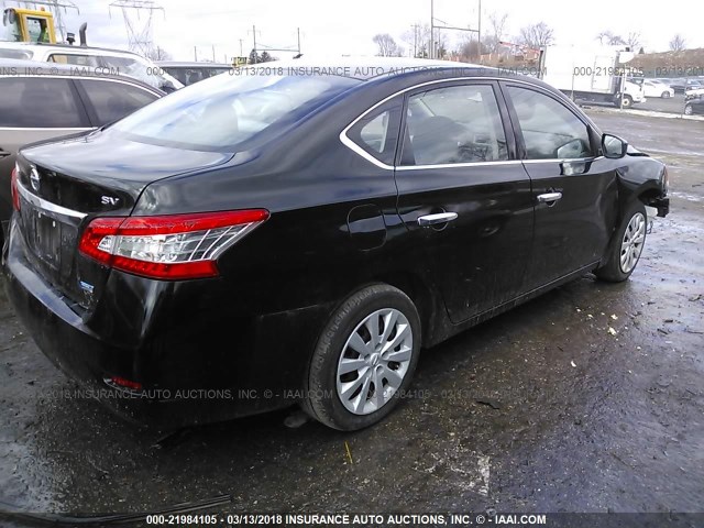 3N1AB7AP0EL668316 - 2014 NISSAN SENTRA S/SV/SR/SL BLACK photo 4